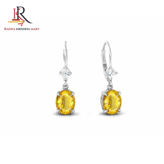 Citrine Earing - 925 Silver