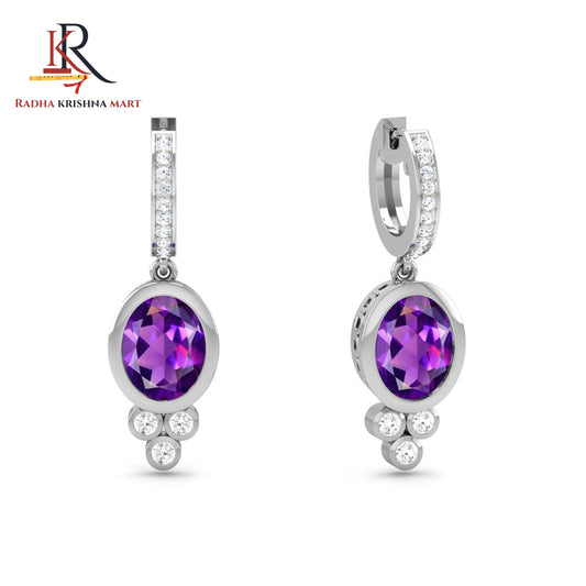 Amethyst Earring - 925 Silver