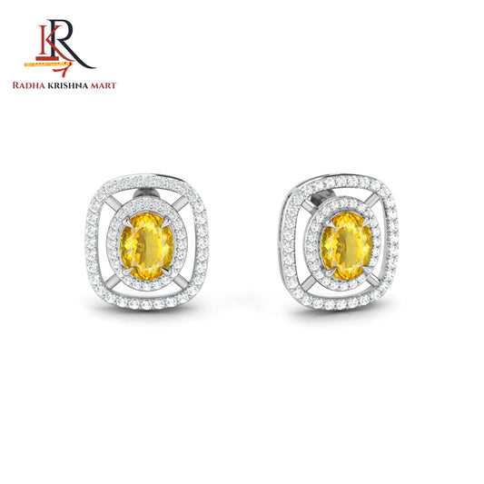 Citrine Earing - 925 Silver