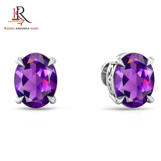 Amethyst Earring - 925 Silver