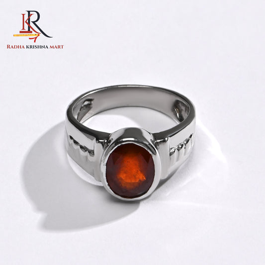 Garnet (Gomed) Ring - 925 Silver