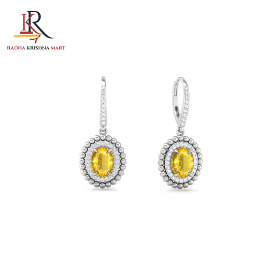Citrine Earing - 925 Silver