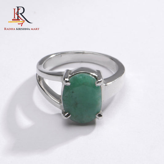 Emerlad (Panna) Gemstone Ring in 925 Silver