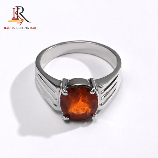 Garnet (Gomed) Ring - 925 Silver