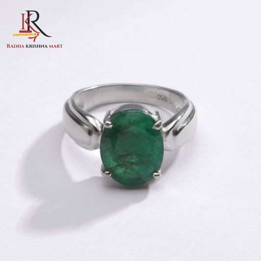 Emerlad (Panna) Gemstone Ring in 925 Silver