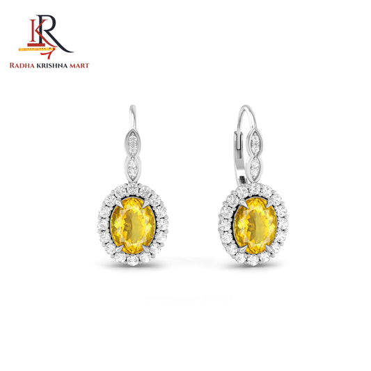 Citrine Earing - 925 Silver