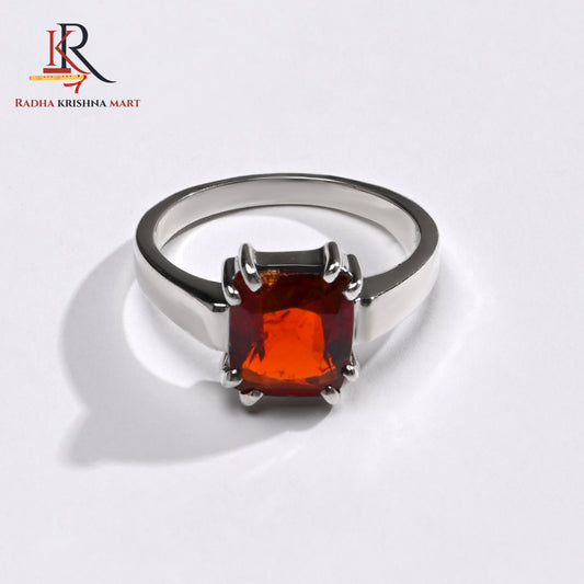 Garnet (Gomed) Ring - 925 Silver
