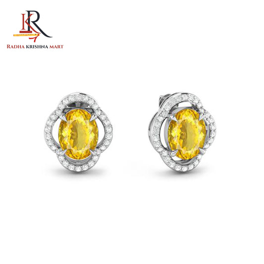 Citrine Earing - 925 Silver