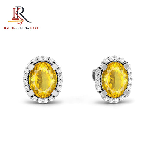 Citrine Earing - 925 Silver