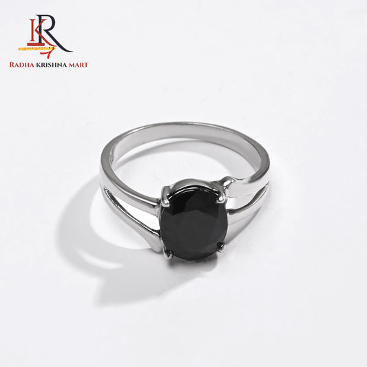 Blue Sapphire ( Neelam ) Ring - 925 Silver