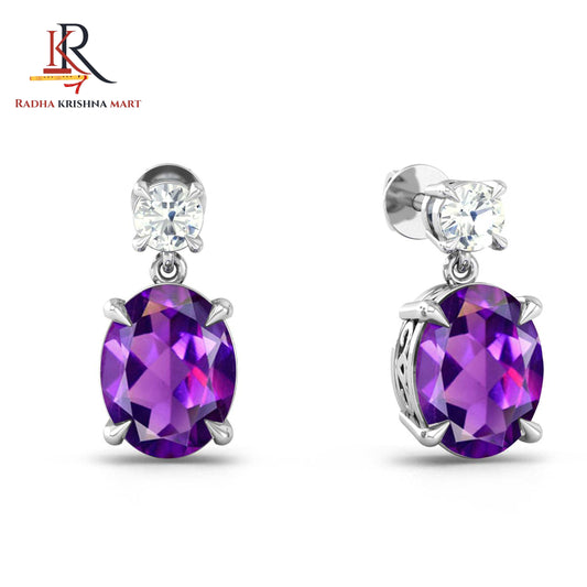 Amethyst Earring - 925 Silver