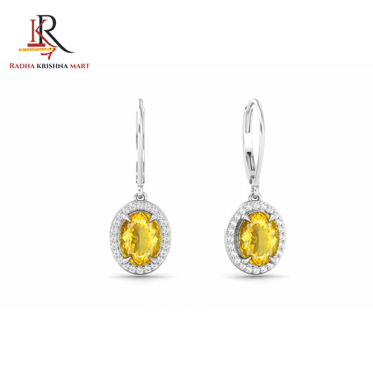 Citrine Earing - 925 Silver