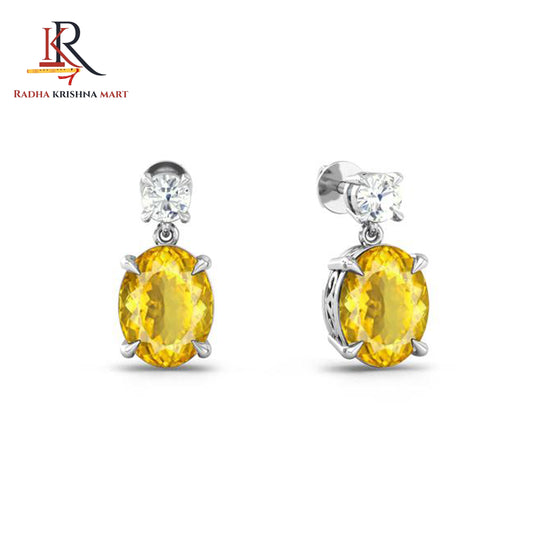 Citrine Earing - 925 Silver