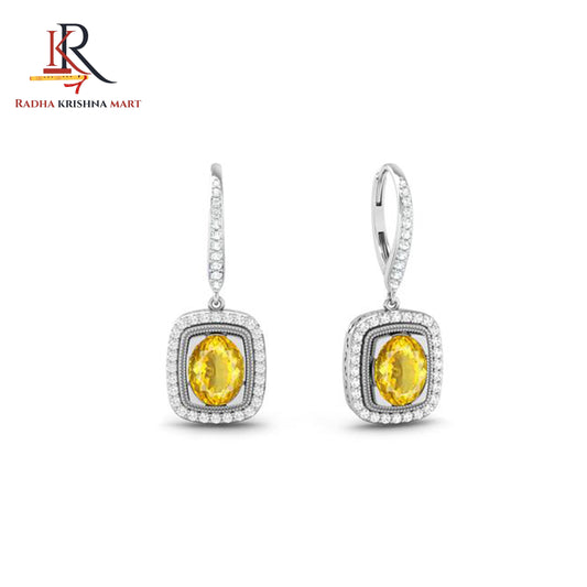 Citrine Earing - 925 Silver
