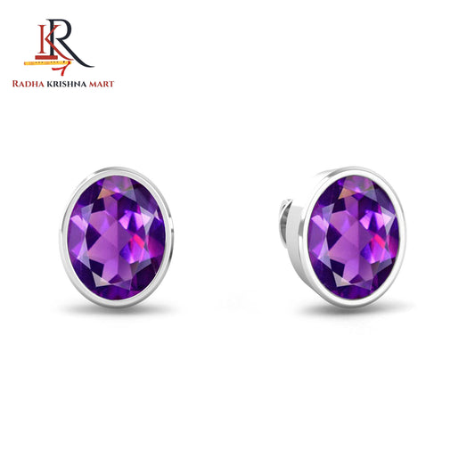 Amethyst Earring - 925 Silver