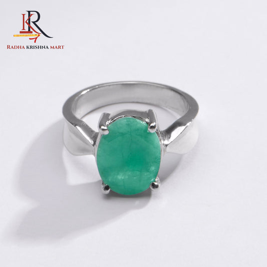Emerlad (Panna) Gemstone Ring in 925 Silver