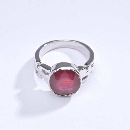 Ruby (Manik) Ring - 925 Silver