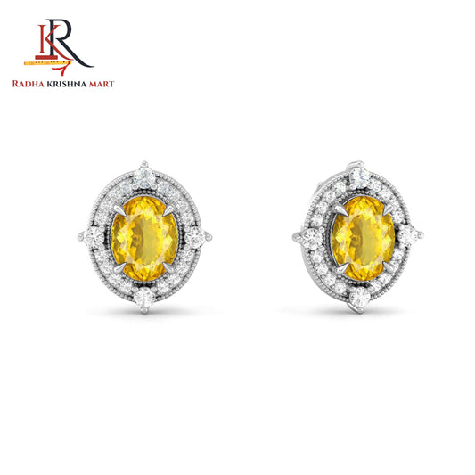 Citrine Earing - 925 Silver