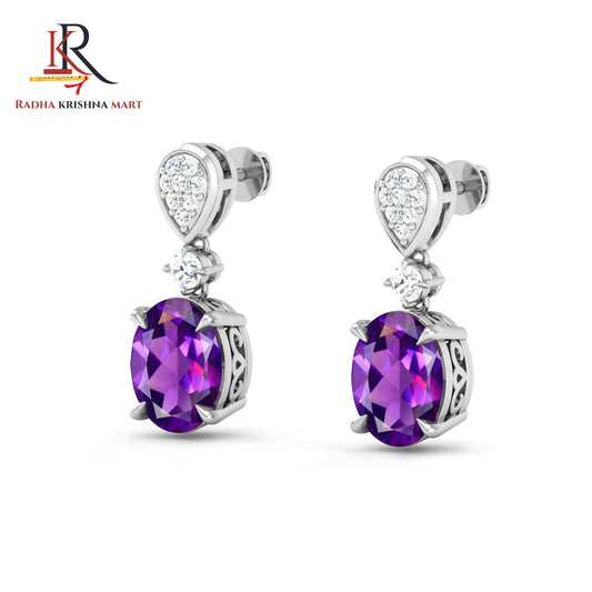 Amethyst Earring - 925 Silver
