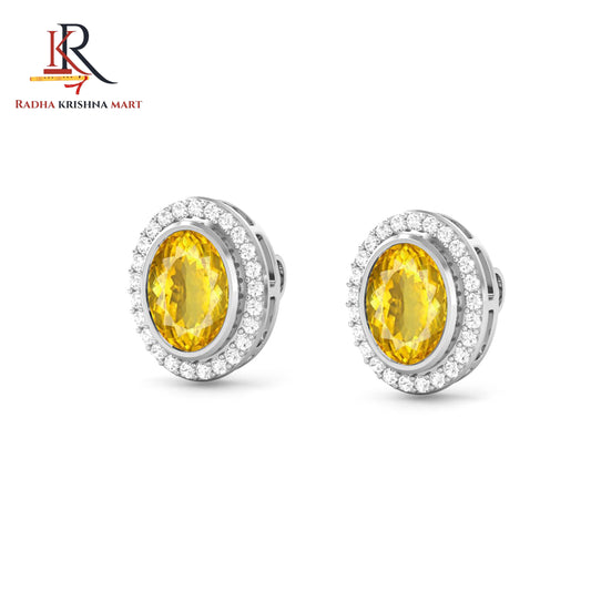 Citrine Earing - 925 Silver