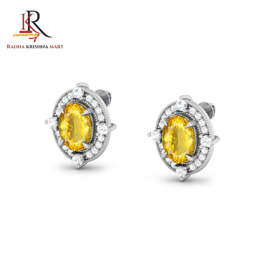 Citrine Earing - 925 Silver