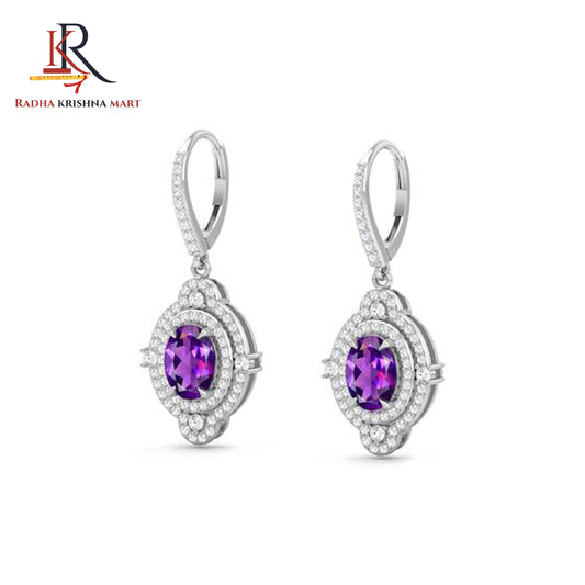 Amethyst Earring - 925 Silver