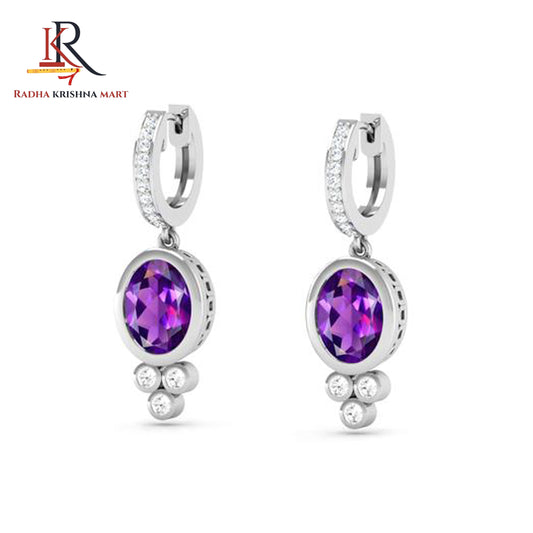 Amethyst Earring - 925 Silver