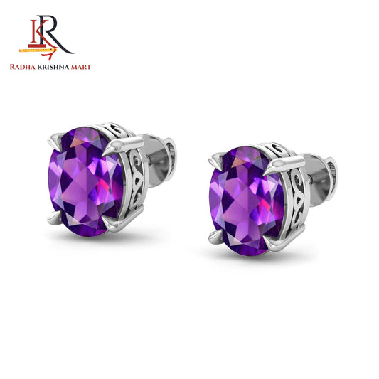 Amethyst Earring - 925 Silver
