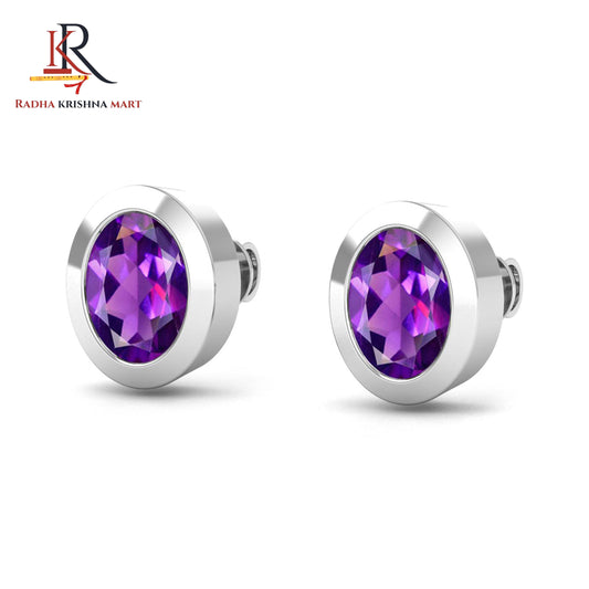 Amethyst Earring - 925 Silver