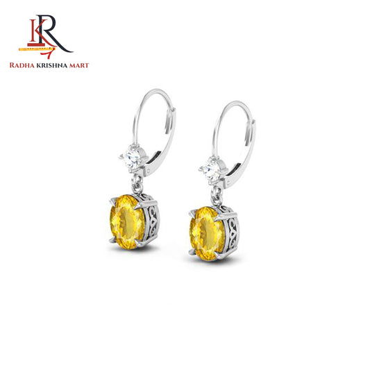 Citrine Earing - 925 Silver