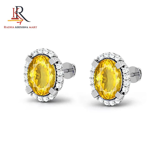 Citrine Earing - 925 Silver