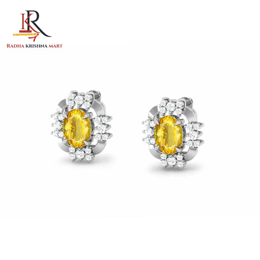 Citrine Earing - 925 Silver