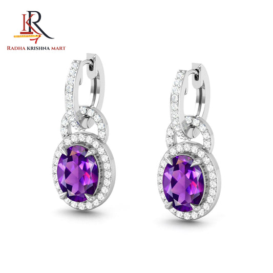 Amethyst Earring - 925 Silver