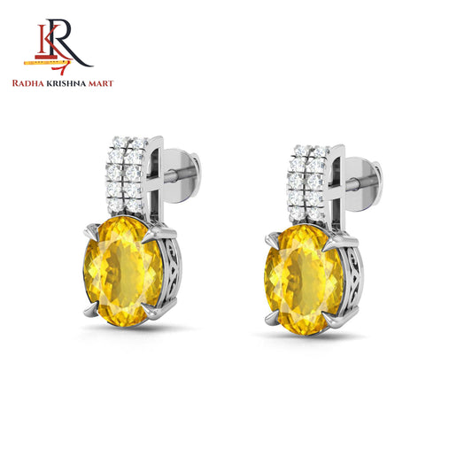Citrine Earing - 925 Silver