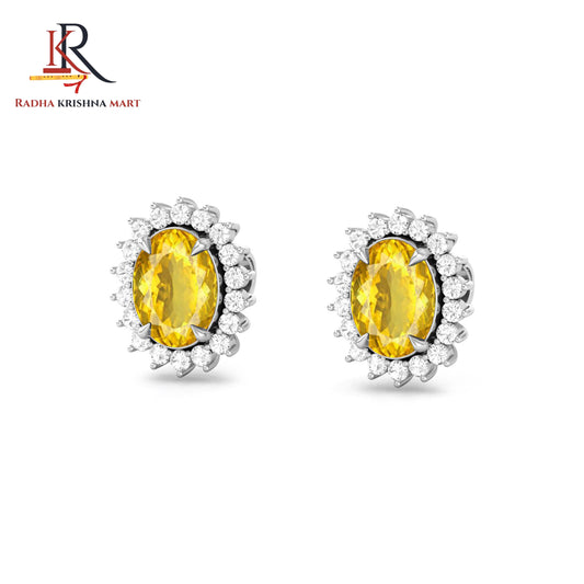 Citrine Earing - 925 Silver