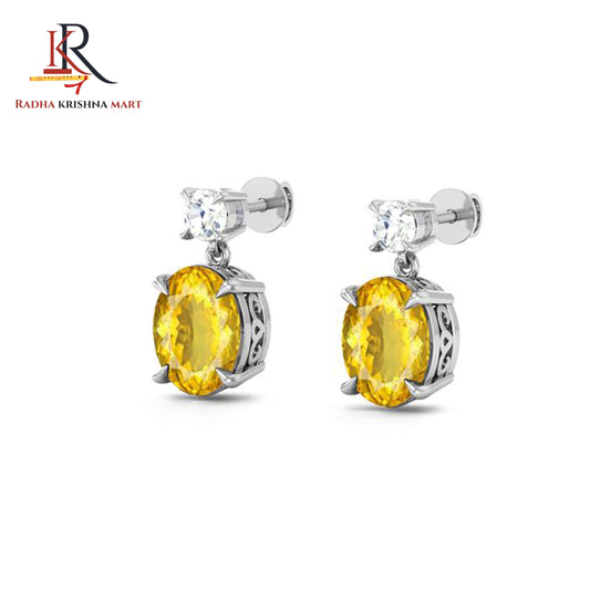 Citrine Earing - 925 Silver