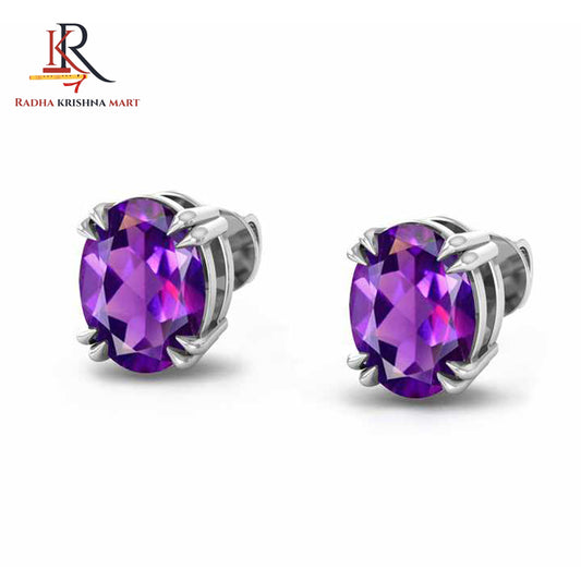 Amethyst Earring - 925 Silver
