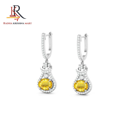 Citrine Earing - 925 Silver