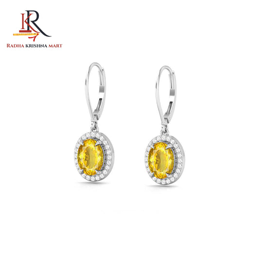 Citrine Earing - 925 Silver