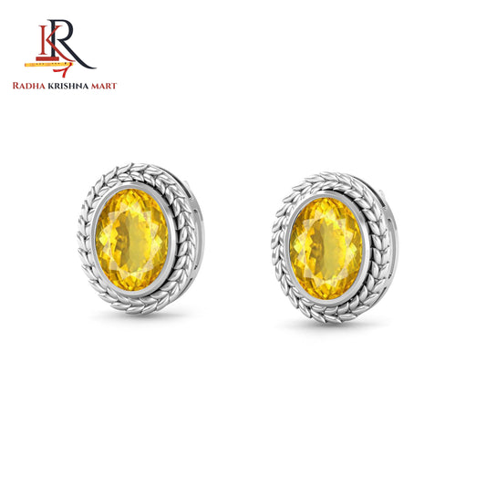 Citrine Earing - 925 Silver