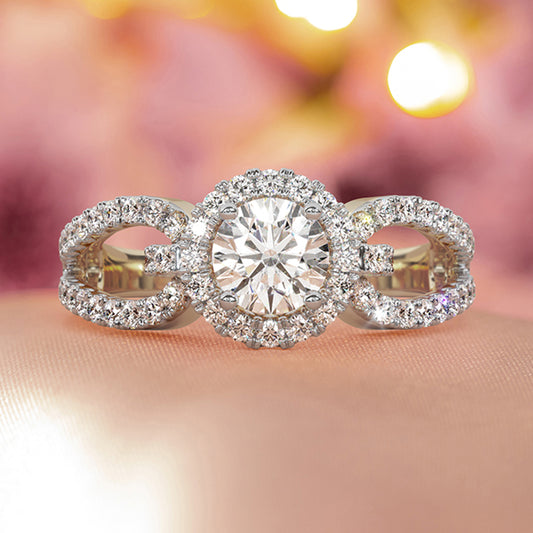 Eleanor Hoop Solitaire Ring