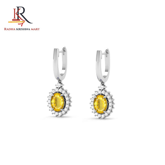 Citrine Earing - 925 Silver