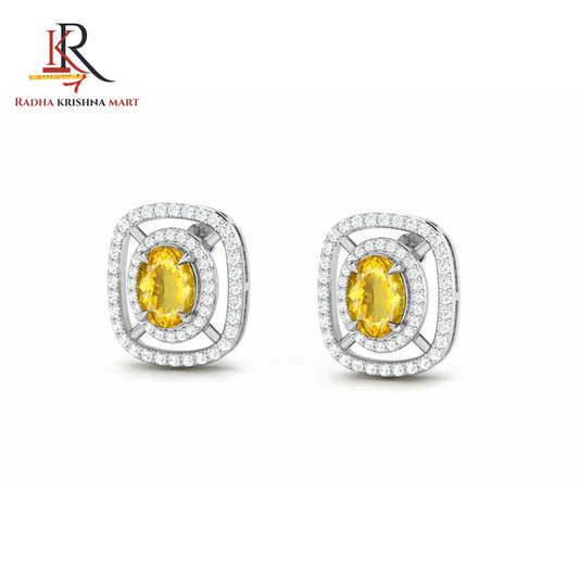Citrine Earing - 925 Silver