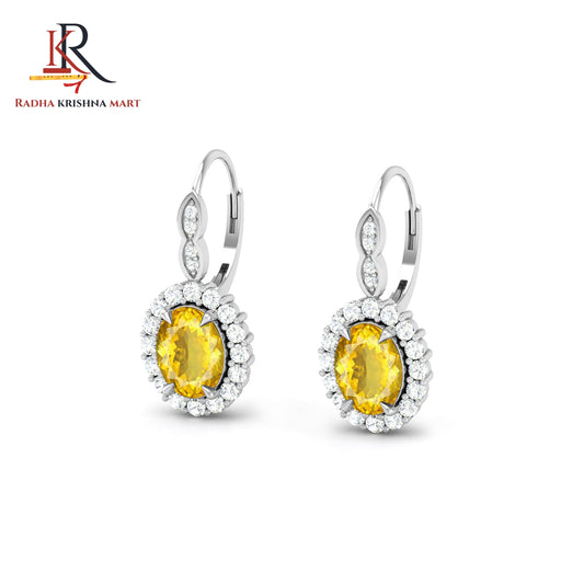 Citrine Earing - 925 Silver