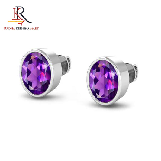 Amethyst Earring - 925 Silver