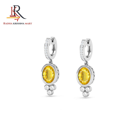 Citrine Earing - 925 Silver
