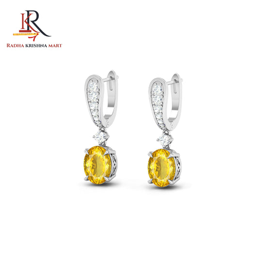 Citrine Earing - 925 Silver