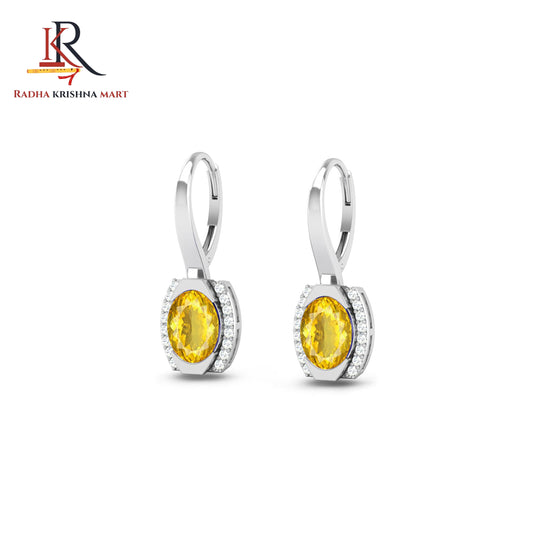 Citrine Earing - 925 Silver