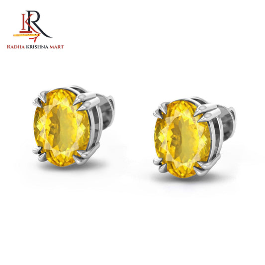 Citrine Earing - 925 Silver
