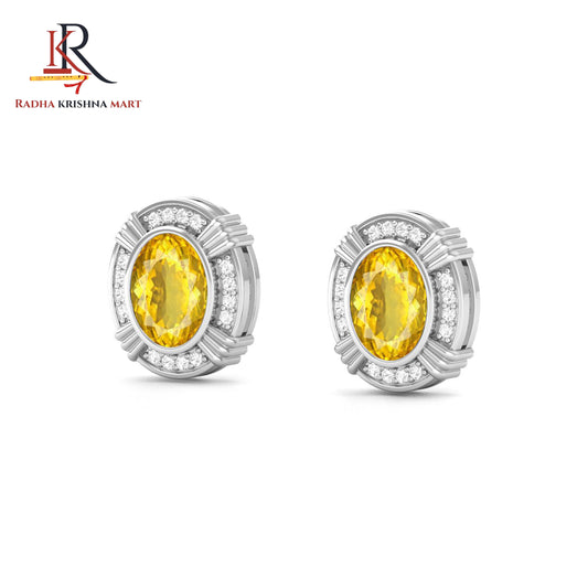 Citrine Earing - 925 Silver